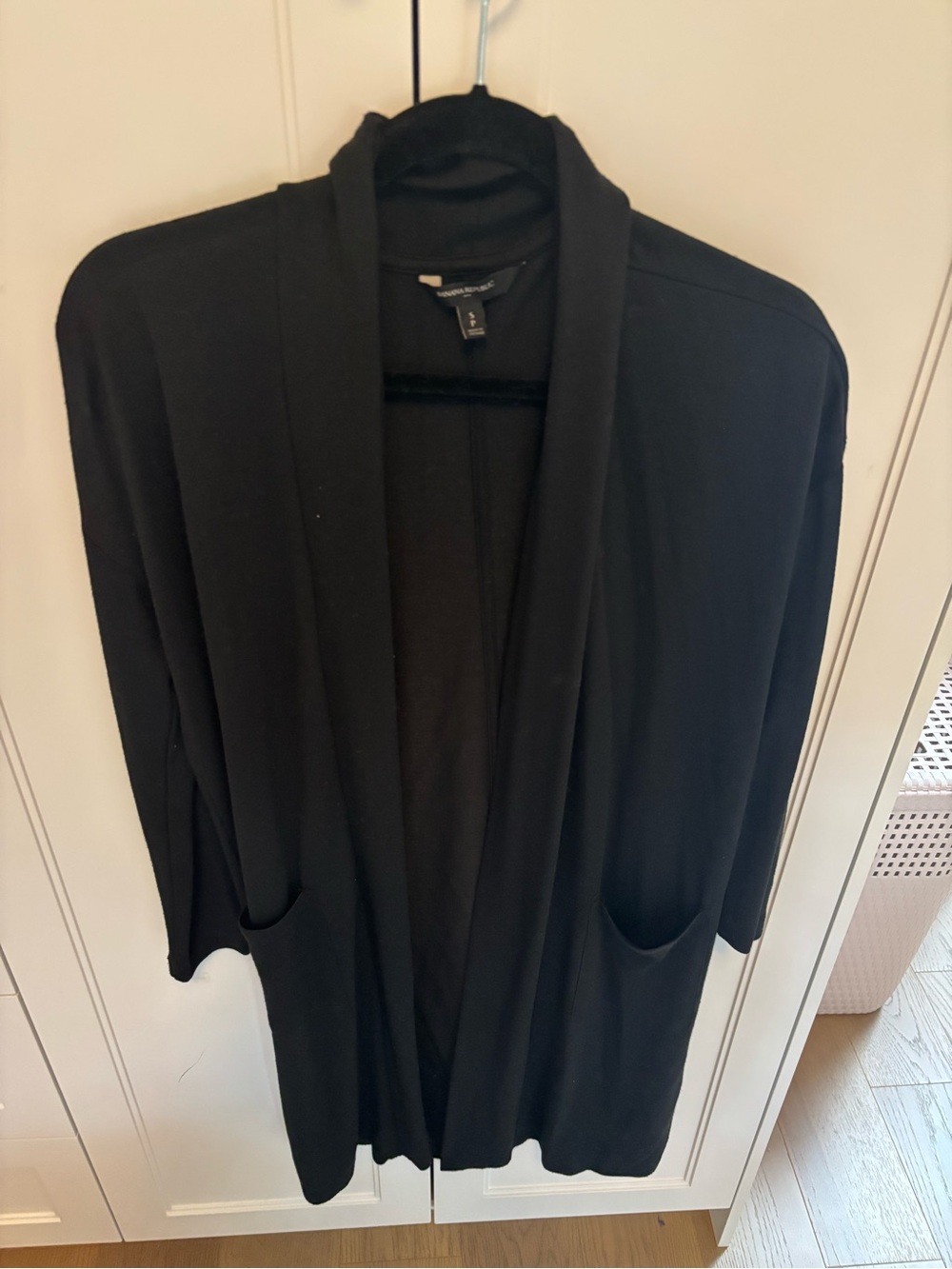 Banana Republic Black Open-Front Cardigan Sweater